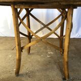 Dining table 1960 cannage and glass