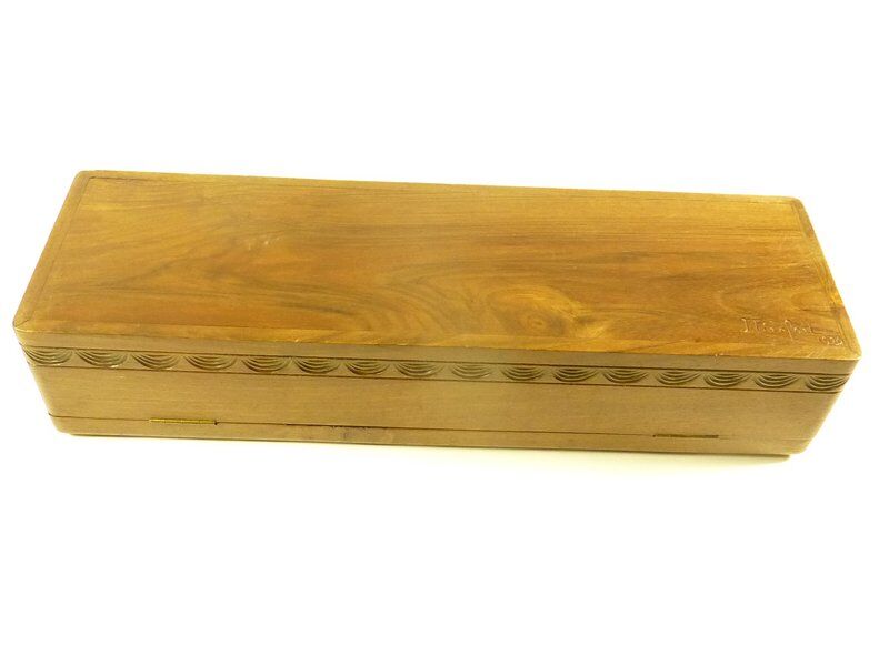 Jean Tirefort, long sculpted wooden box