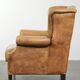 Cow leather wingback armchair with a beautiful timeless English look