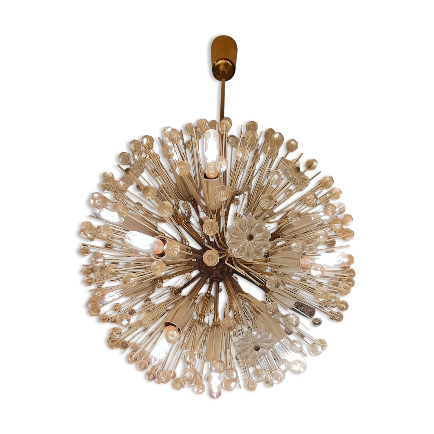 Gold/white ball lamp