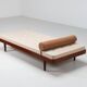 Danish daybed in teak and fabric, mid-century Denmark 1960