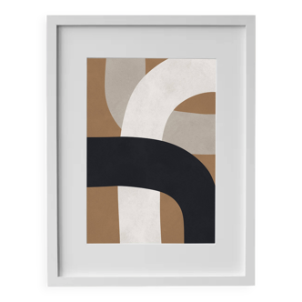 Framed abstract painting