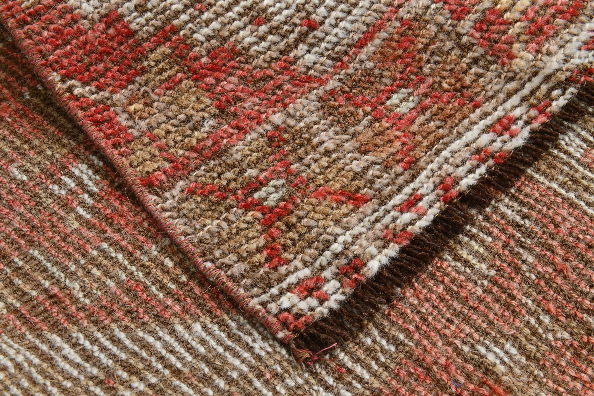 3x10 Turkish Pale Red & Beige Vintage Runner Rug, 90x303Cm