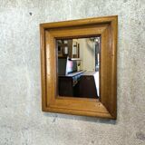 Rectangular wooden mirror