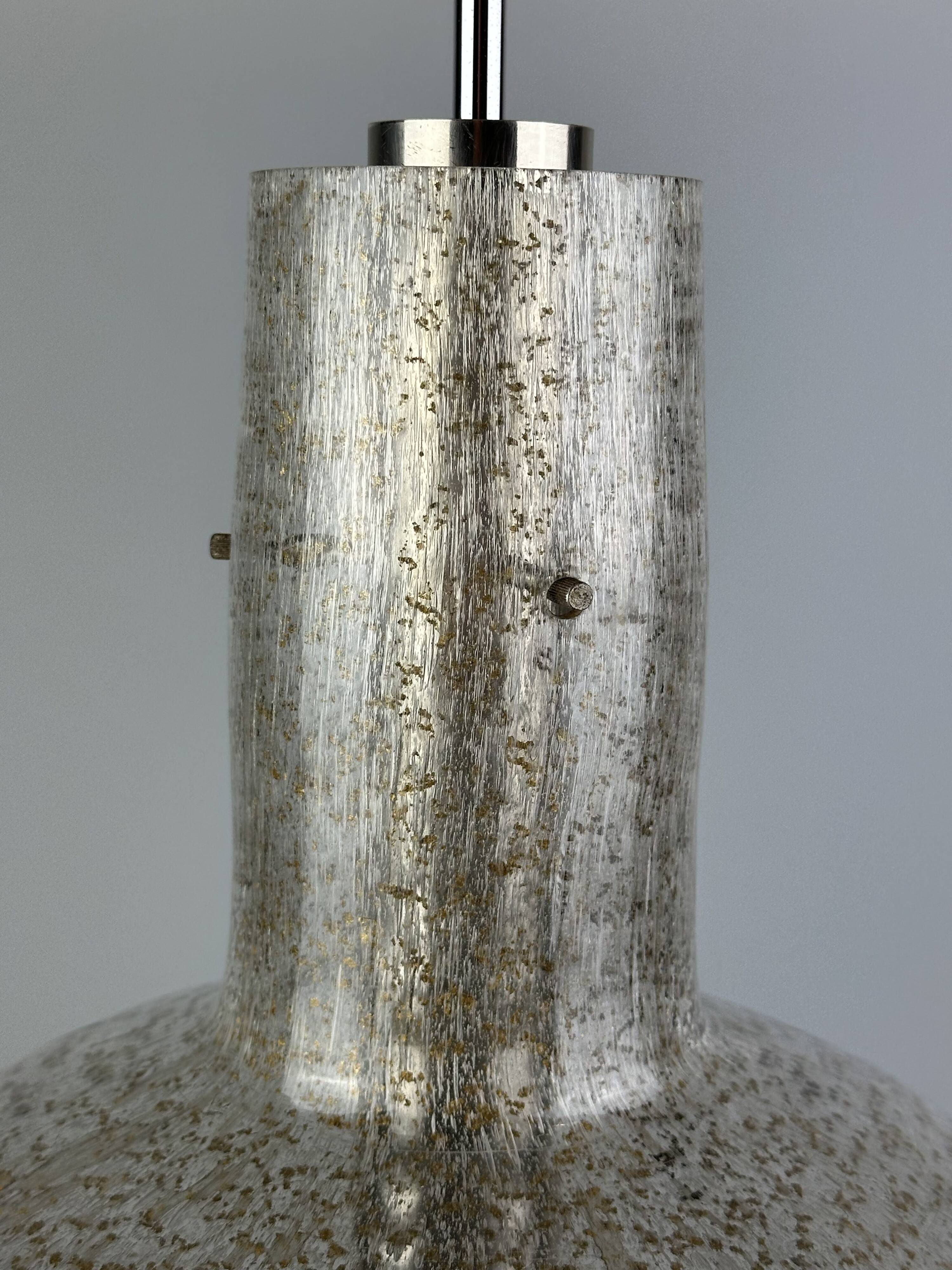 60s 70s ceiling lamp hanging lamp by Temde Leuchten glass space age design