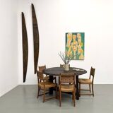 Round table in popular oak, circa 1880.