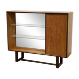 Open teak bookcase shelf
