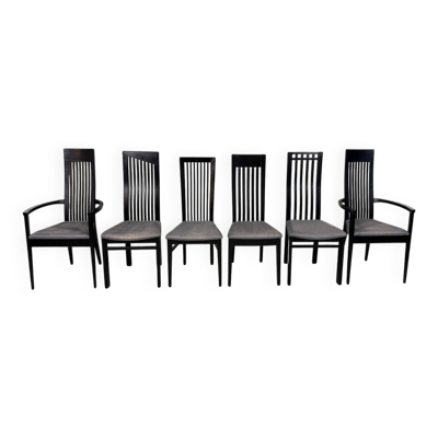 Chaises de salle à manger Tonon Italie par Wolf Schmidt Bandelow années 1980.