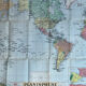 Very large world map 104x74cm