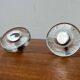 Mid-century modern glass and metal door handle from the space age, Germany, 1960s.