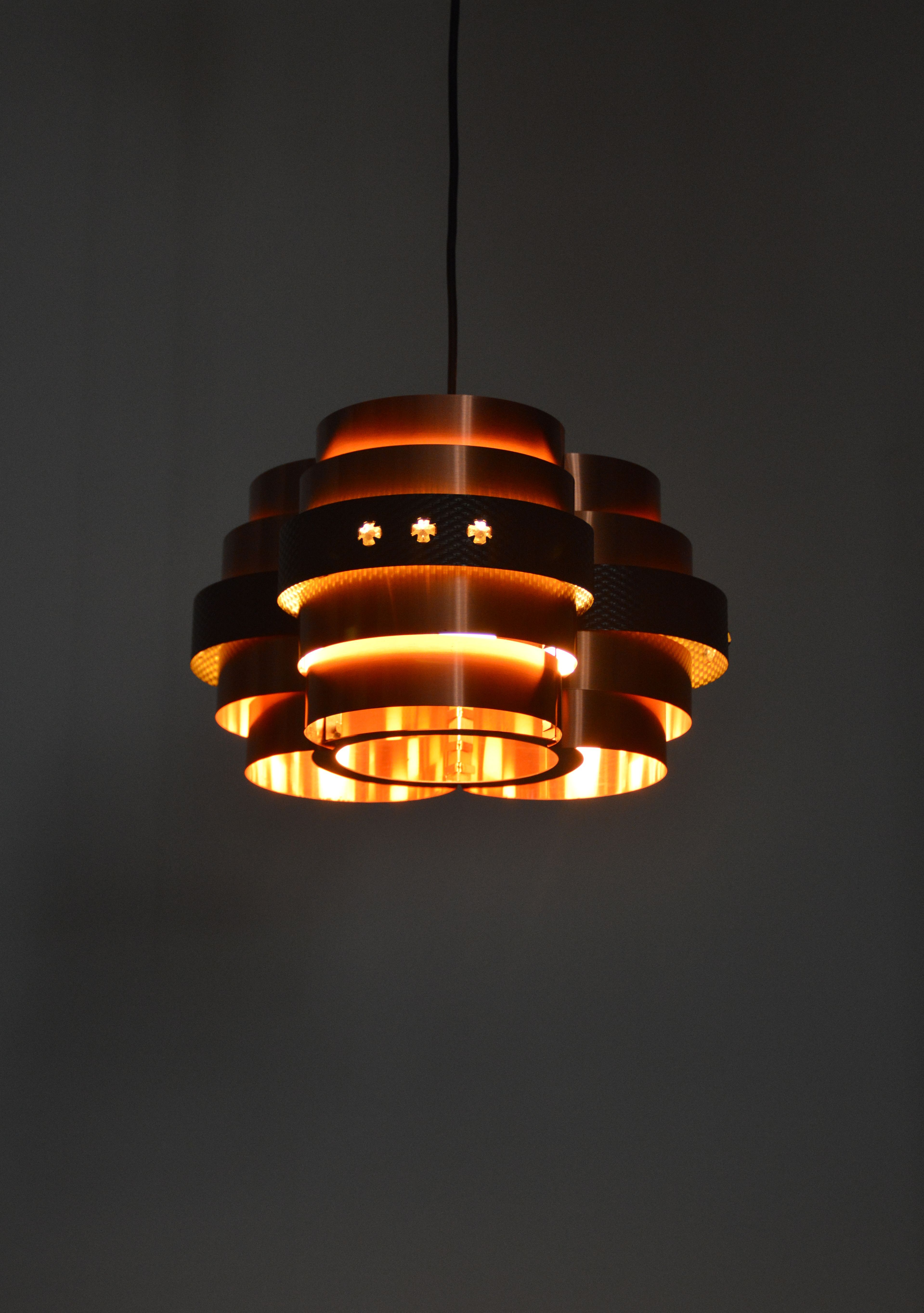 Danish hanging lamp P65 designed by Werner Schou for Coronell, 1970s