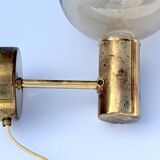 Brass and smoked glass wall lights Model V149 - Hans-Agne Jakobsson