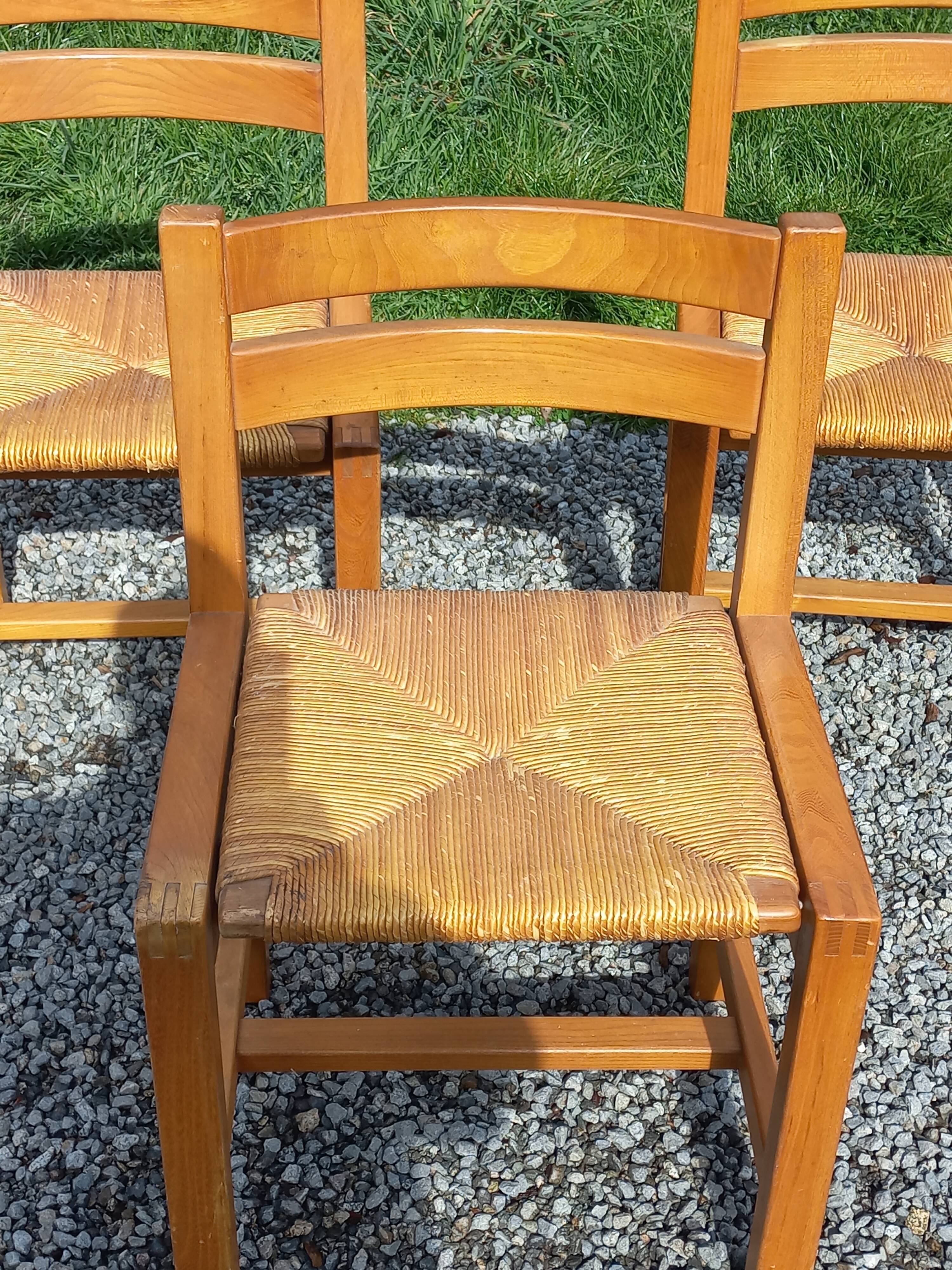 Set of 3 chairs from Regain in solid elm.