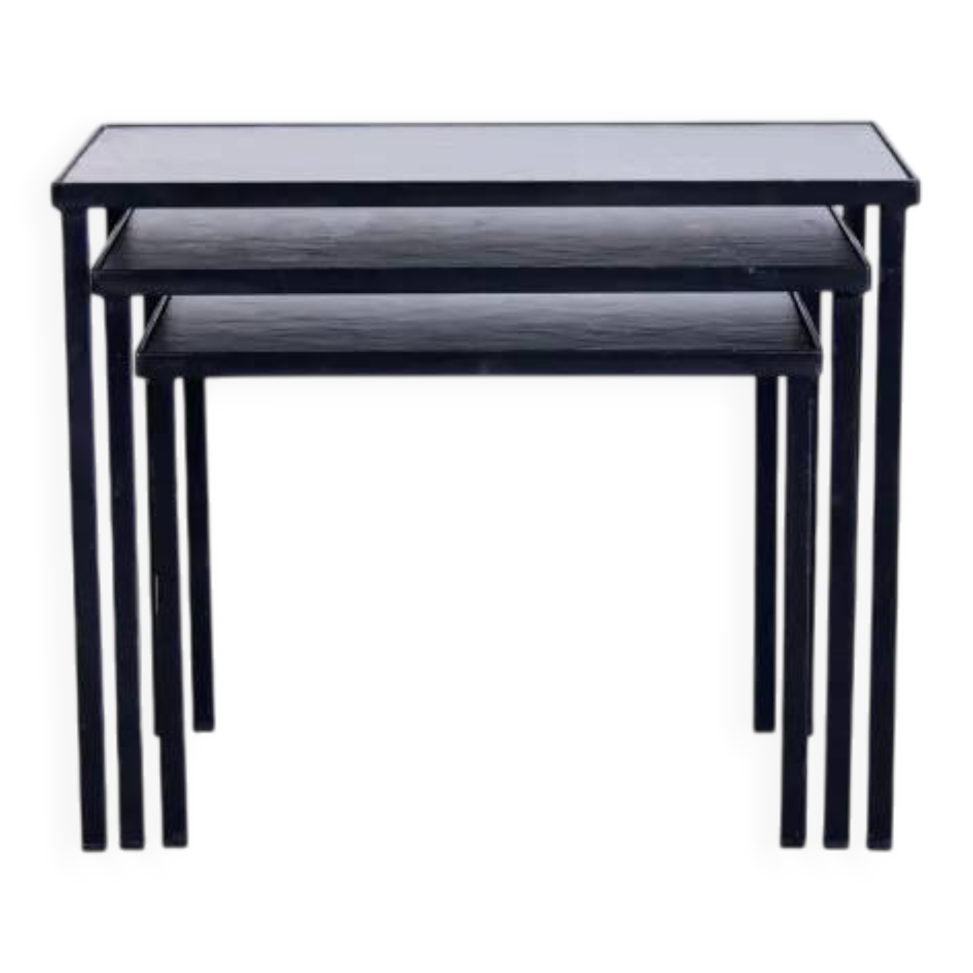 Minimalist set of slate side tables by Artimeta by Floris Fiedeldij