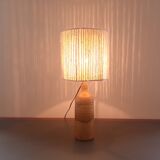 Ceramic lamp and rope lampshade