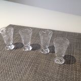 4 verres à digestif en cristal