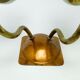 Vintage 2-armed wall lamp in brass, 1970s