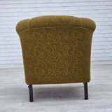 1950s, Danish relax armchair, light green furniture wool, oak wood.