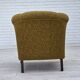 Fauteuil danois en laine verte et bois de chêne, années 1950