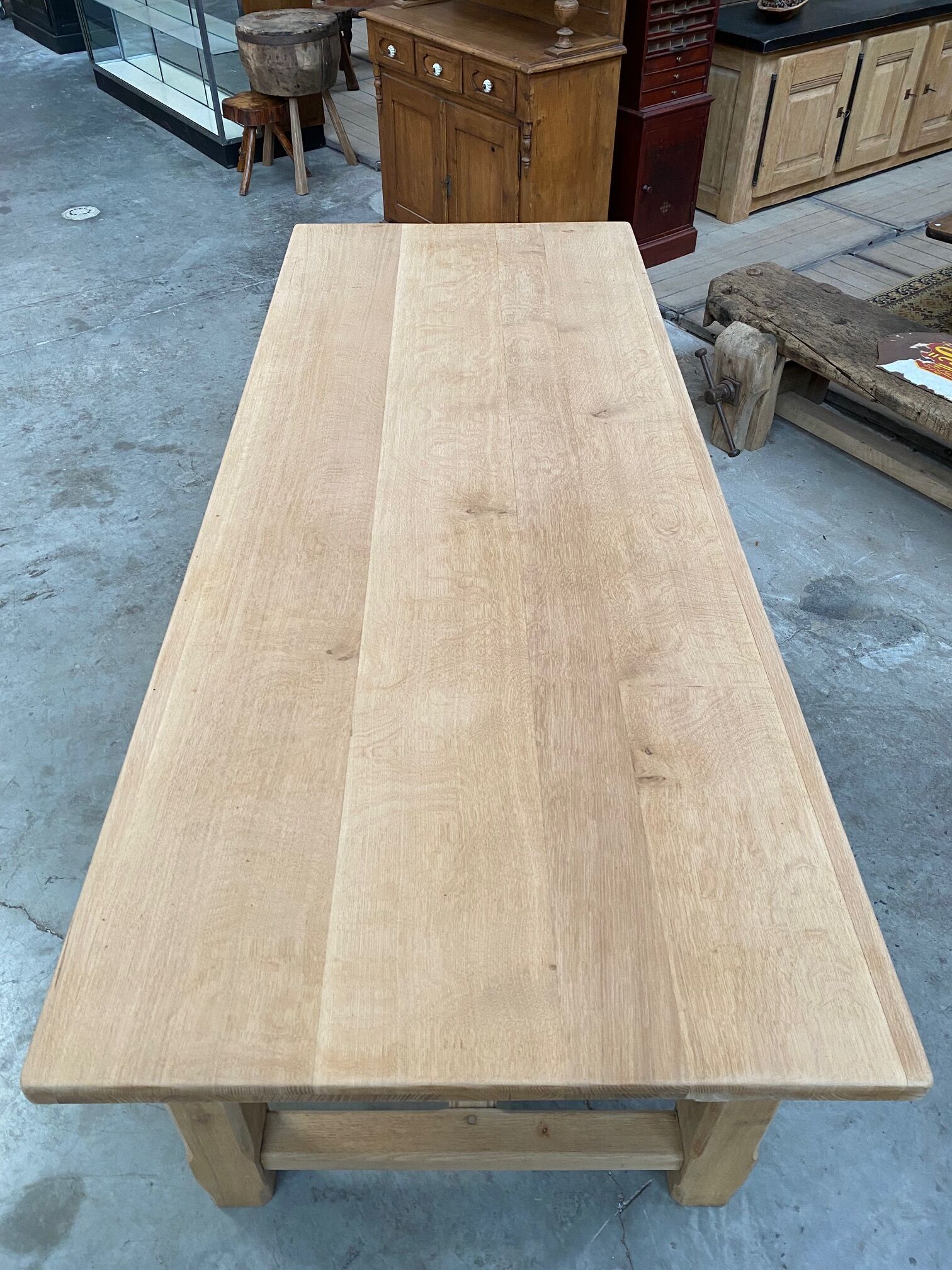 Farmhouse table with oak extensions