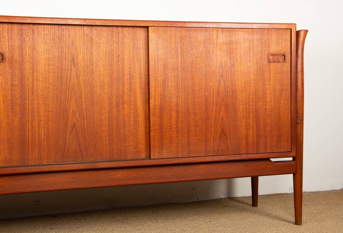 Very Large Danish Sideboard 255 cm in Teak 1960.