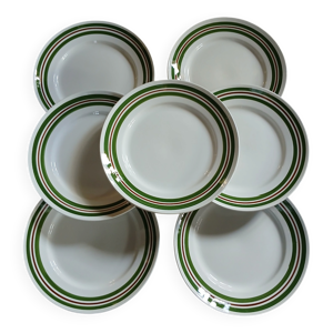 7 assiettes plates anciennes
