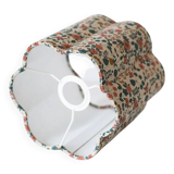 Flower-shaped lampshade printed with "English Garden" Flora.