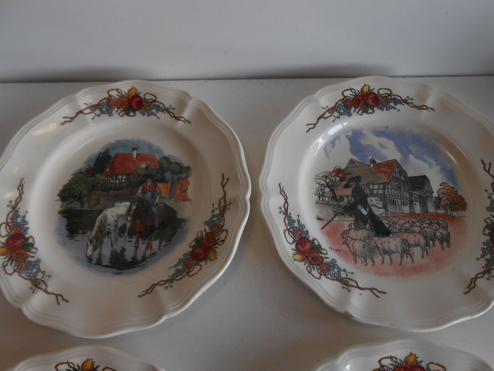 8 plates for dessert obernai Sarreguemines h.loux