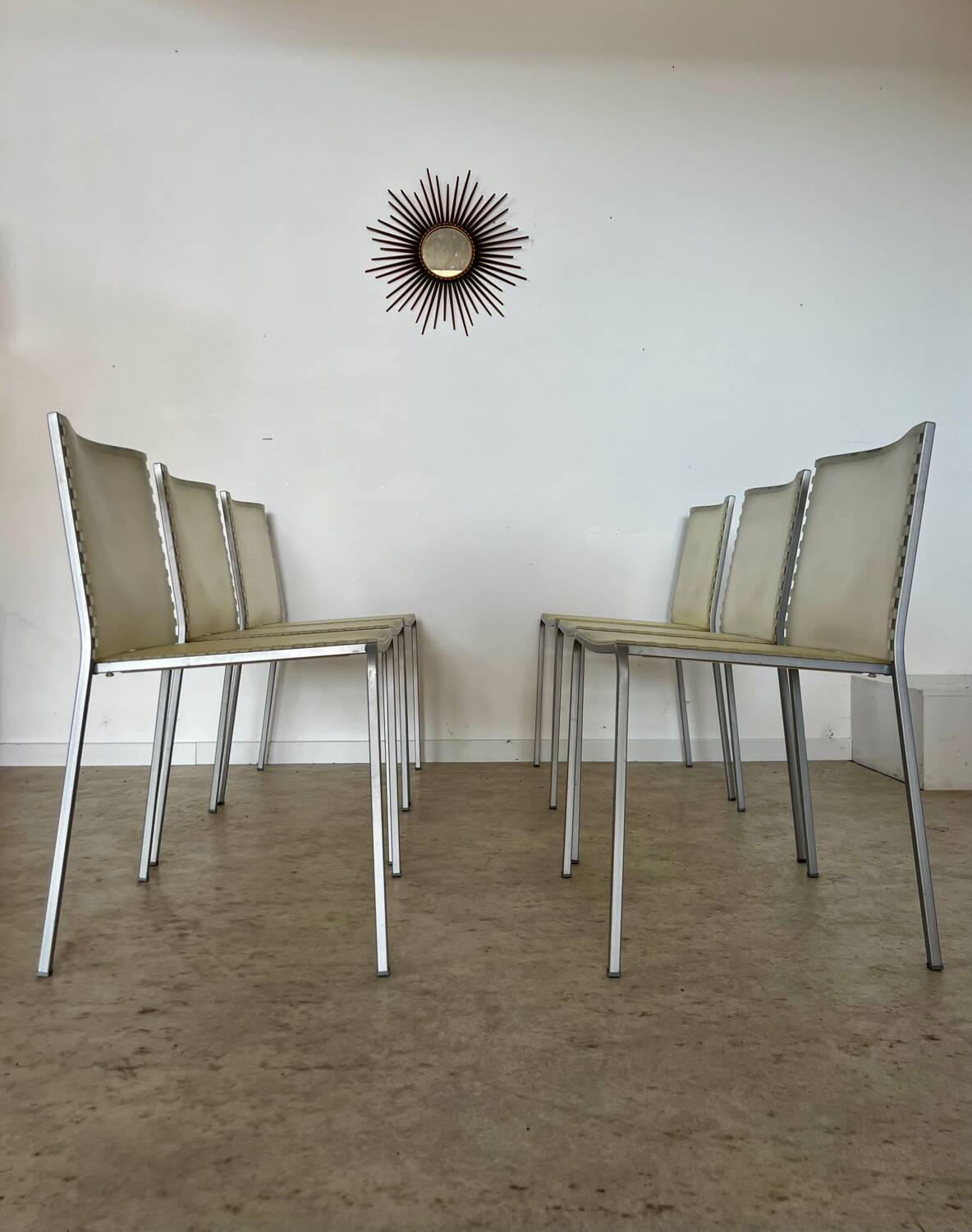 Lot 6 chaises modèle Zip design italien Marco Maran pour Desalto vintage chair
