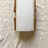 Vintage wall lamp perspex and wood