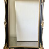 Cadre ancien Bordures noires et dorées sur bois 51 x 35,5 cm
