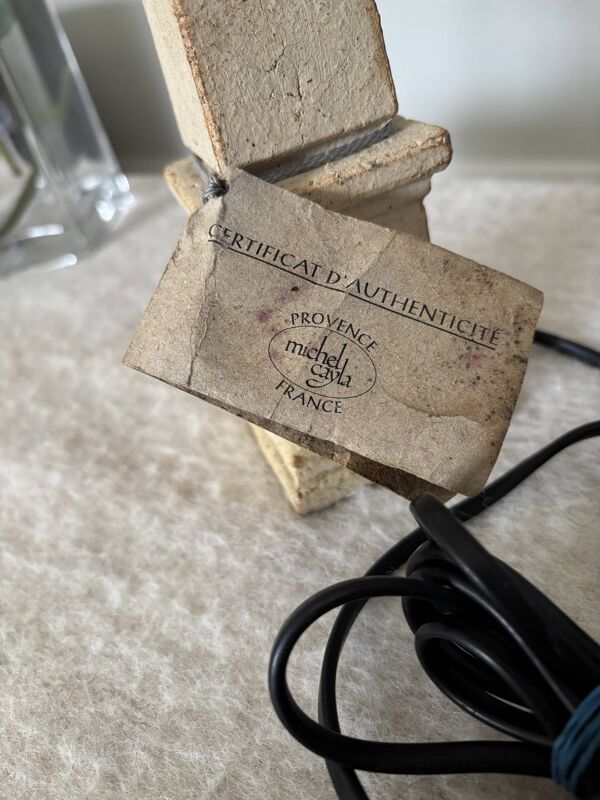 Paire de lampes obélisque Michel Cayla – Signées avec certificat – Design v