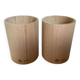 Pair of wooden pencil holders Germany