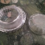 Baccarat art deco cut crystal powder box