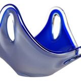 Glass art Coquille bowl by Paul Kedelv for Flygsfors