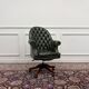 Classic English Chesterfield Director Chair Green