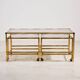 Brass coffee table, set of 3