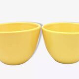 Set of 2 mustard yellow ceramic mugs