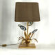 Lampe de table en agate vintage en laiton, années 1970