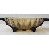 Art deco trinket bowl in smoked glass