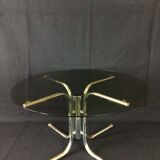 Round coffee table smoked glass