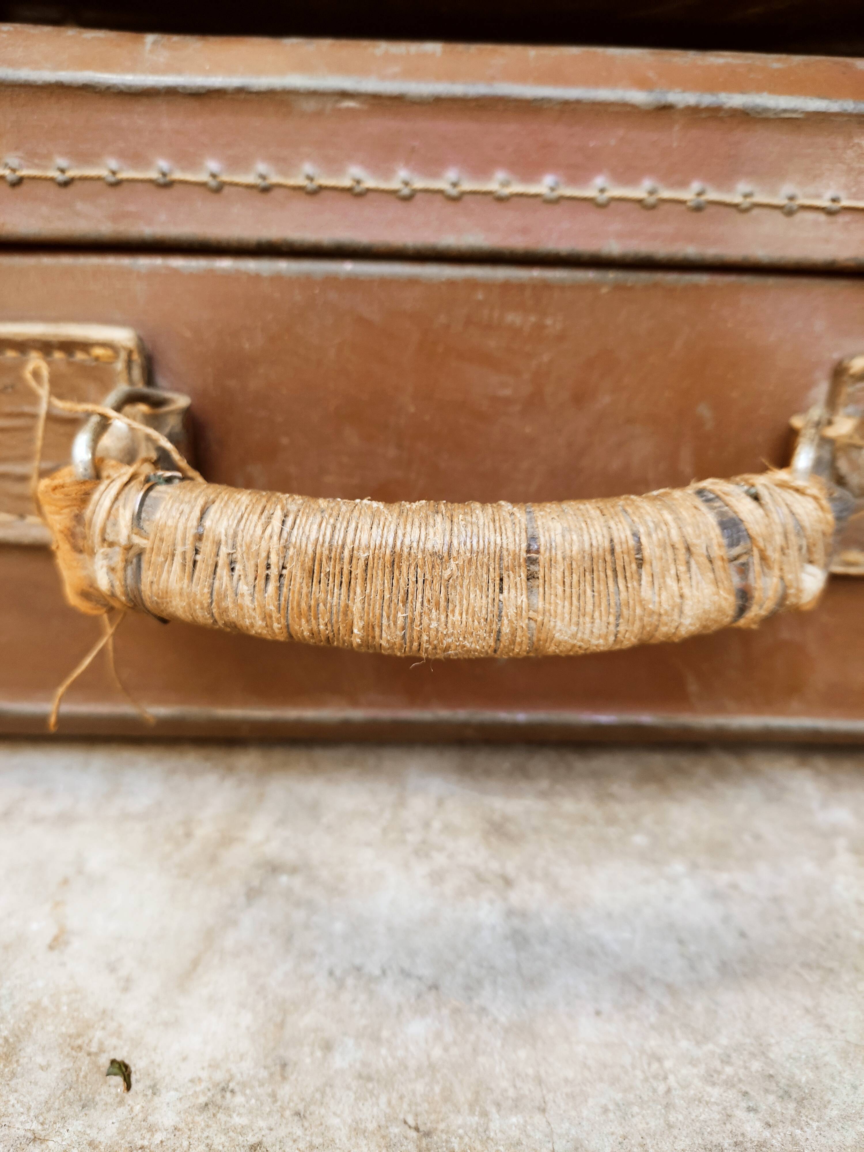 Duo of old suitcases