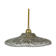 Vintage moulded glass pendant light - tableware collection -