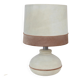 1970s suede upholstered table lamp / France