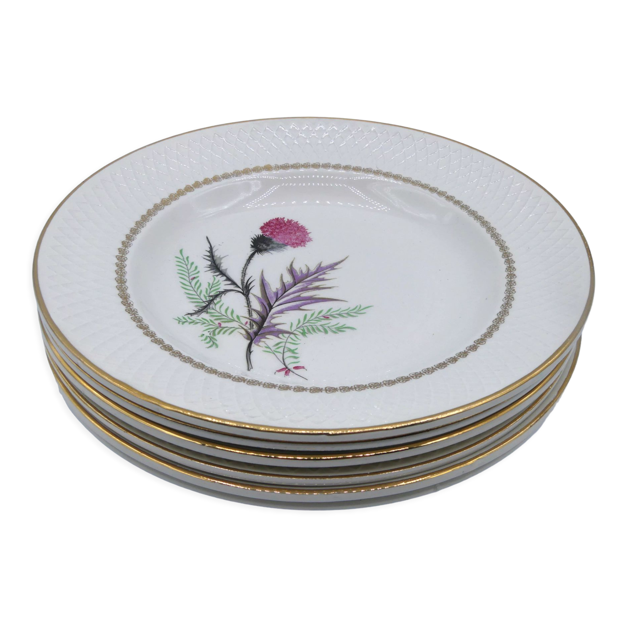 6 plates Moulin des Loups Imperia hollow