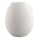 Biscuit porcelain vase by Kaiser, relief decoration, op art design.