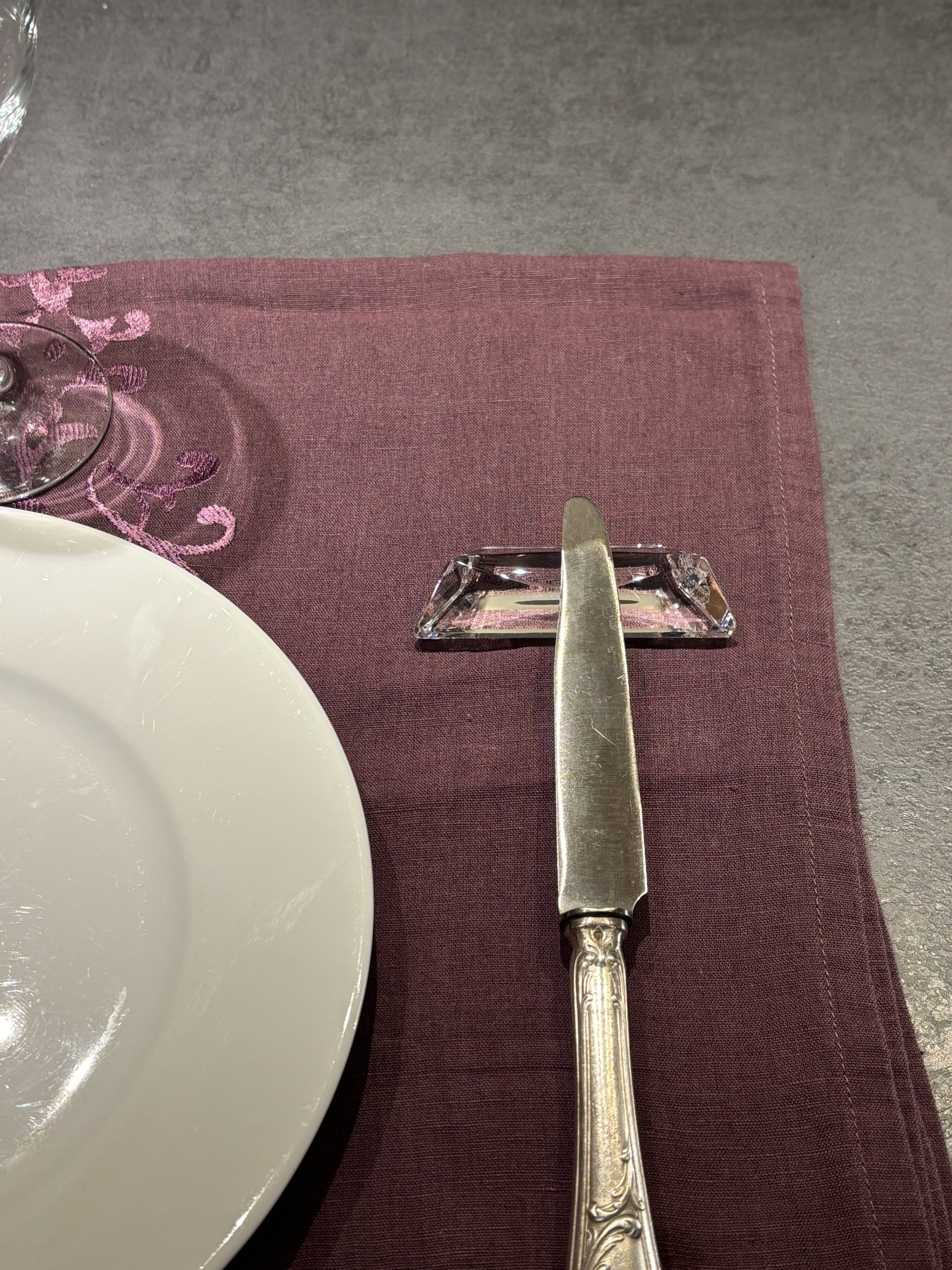 10 knife rests or chopstick holders Crystal St-Louis