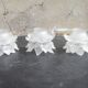 Set of 3 old art deco tulips in glass paste