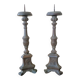 Pair of wooden candlesticks from Italy, late 18th century