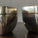 Art Deco silver-plated jewellery box pair